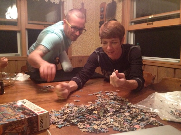 Trevor and Rae Start a Puzzle