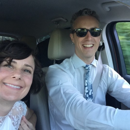 The first newlywed selfie! (Photo Courtesy of Juli Lowe, Mainely Adventures!)