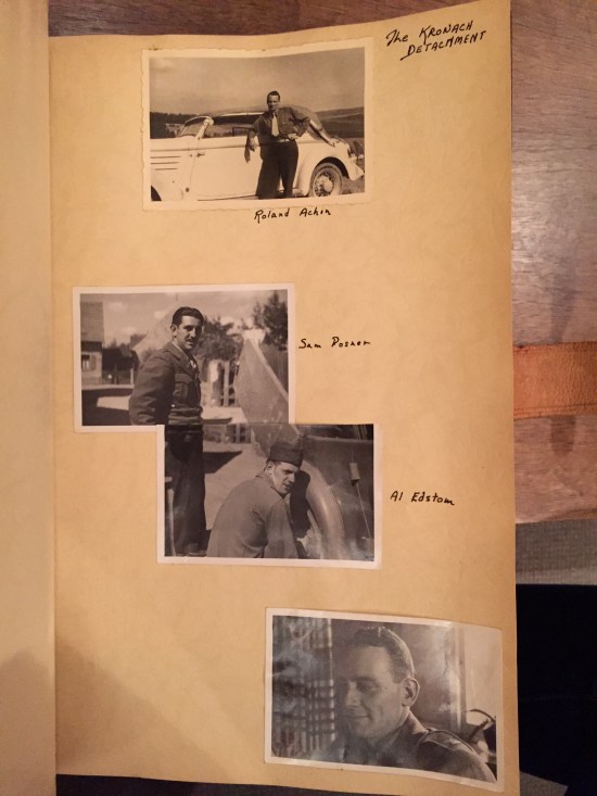 Self-portraits from Grandpa's war-time scrapbook