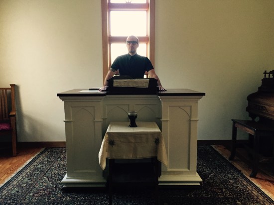 Trevor takes the pulpit