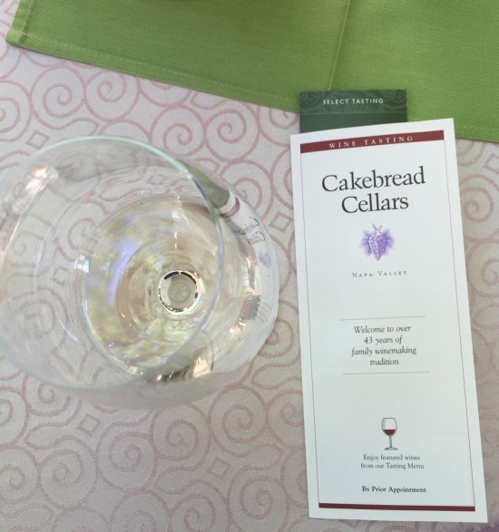 Cakebread Tasting Menu
