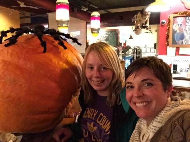 We guessed the weight of this pumpkin for a chance to win a Wishbone dinner. I have a good feeling about our chances...