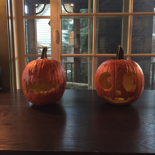 Noëmi's first pumpkin!