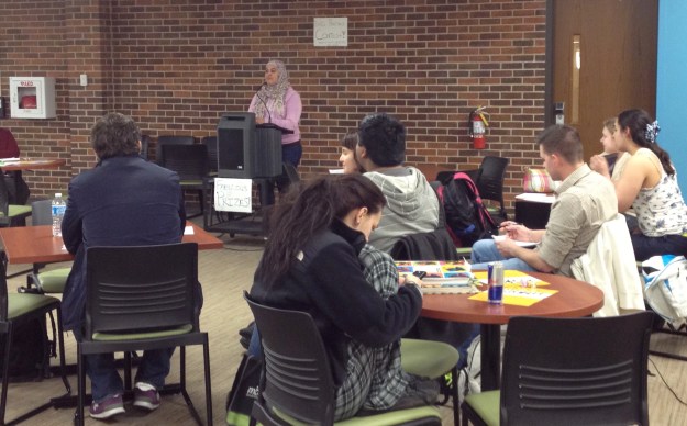 Shaz emcees a Bad Poetry contest